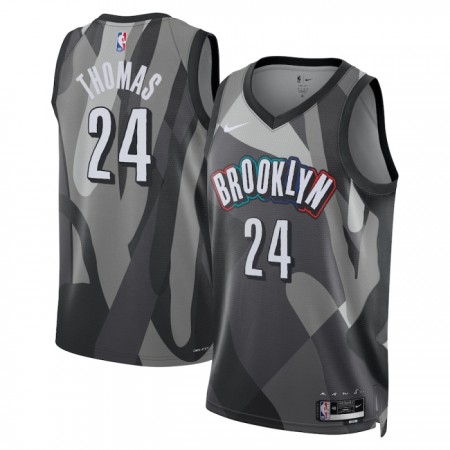 Camiseta Hombre Brooklyn Nets Cam Thomas 2024-25 Nike City Edition Gris Swingman Camiseta Hombre Brooklyn Nets Cam Thomas 2024-25 Nike City Edition Gris Swingman